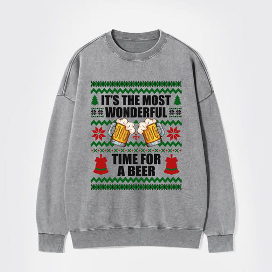 It's The Most Wonderful Time For A Beer Washed Sweatshirts
