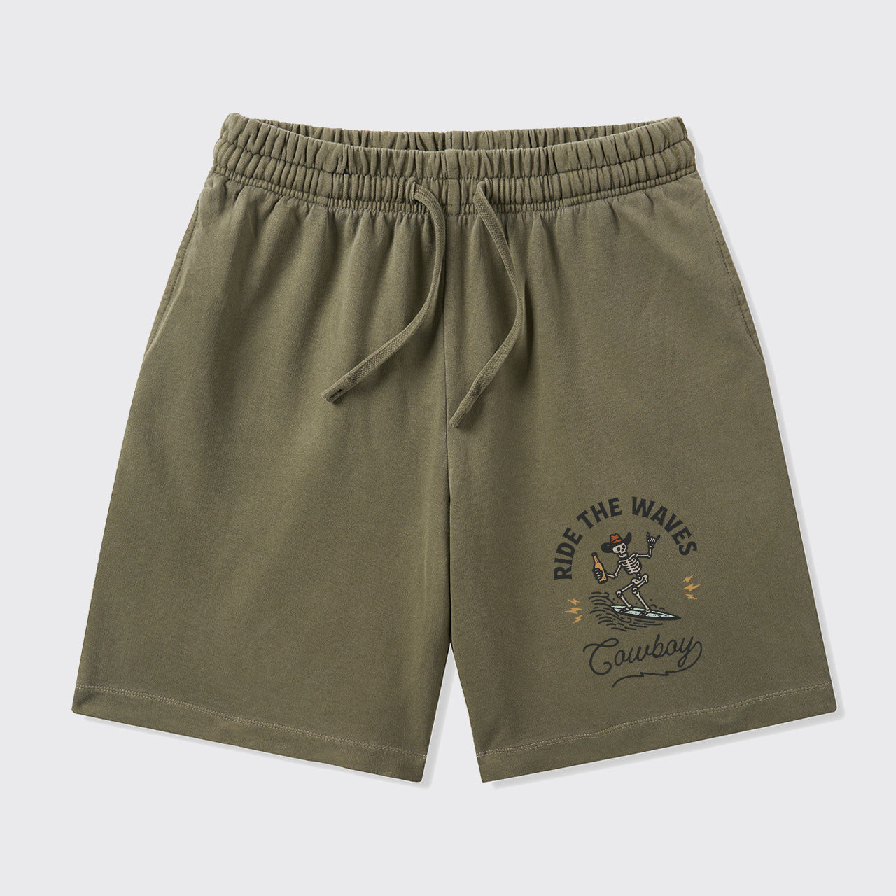 Surfing Cowboy Skeleton_Broncobay Shorts