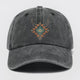 Aztec Cow Skull South Western Washed Baseball Cap