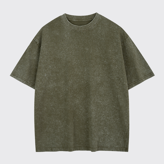 Washed Tee:Army Green