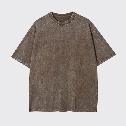 Washed Tee:Brown