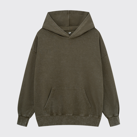 Washed Hoodie:Army Green