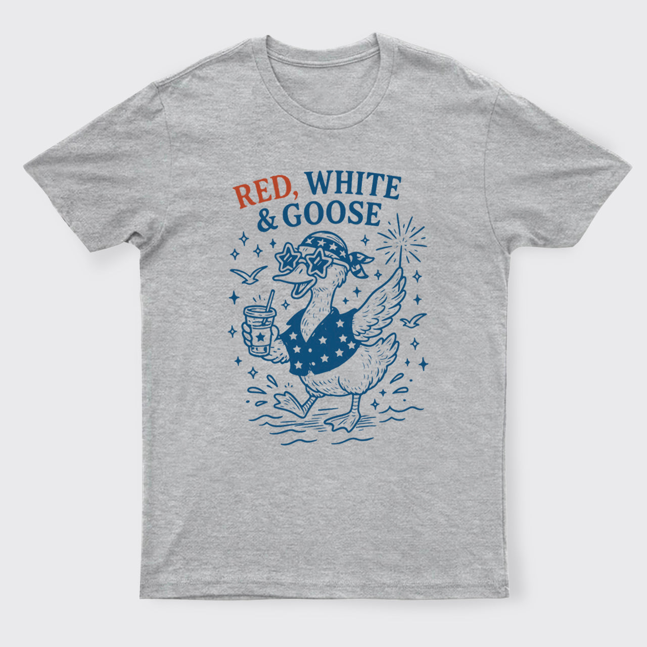 Funny Goose-Retro 4th of July T-Shirts
