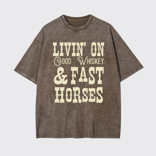 Good whiskey Garment-dye Tees