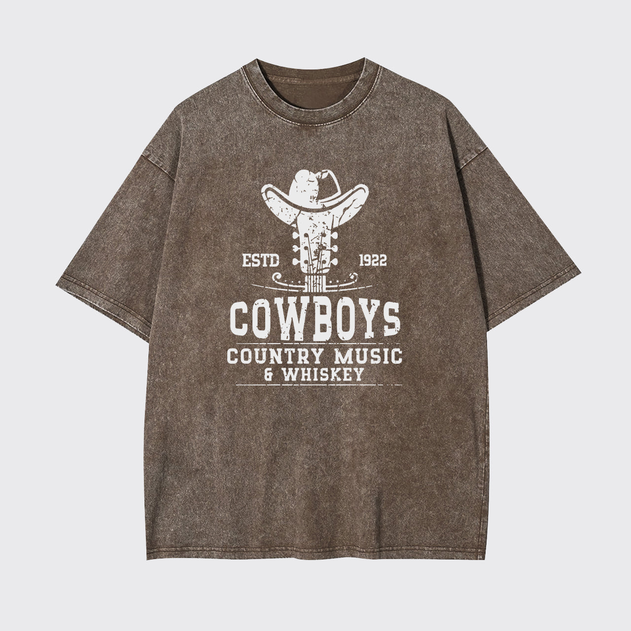 Cowboys Country Music 6 Whiskey Garment-dye Tees