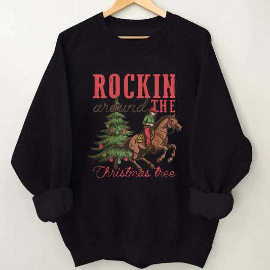 Rocking Around The Christmas Tree Cowgirl Sweatshirt