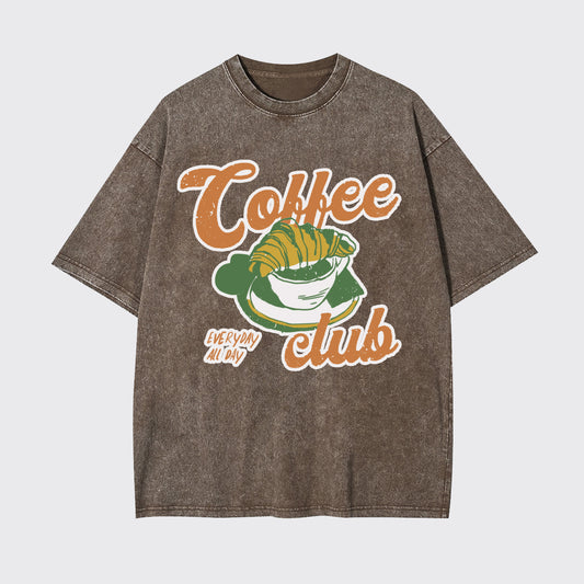 Breakfast Coffee Club Garment-dye Tees