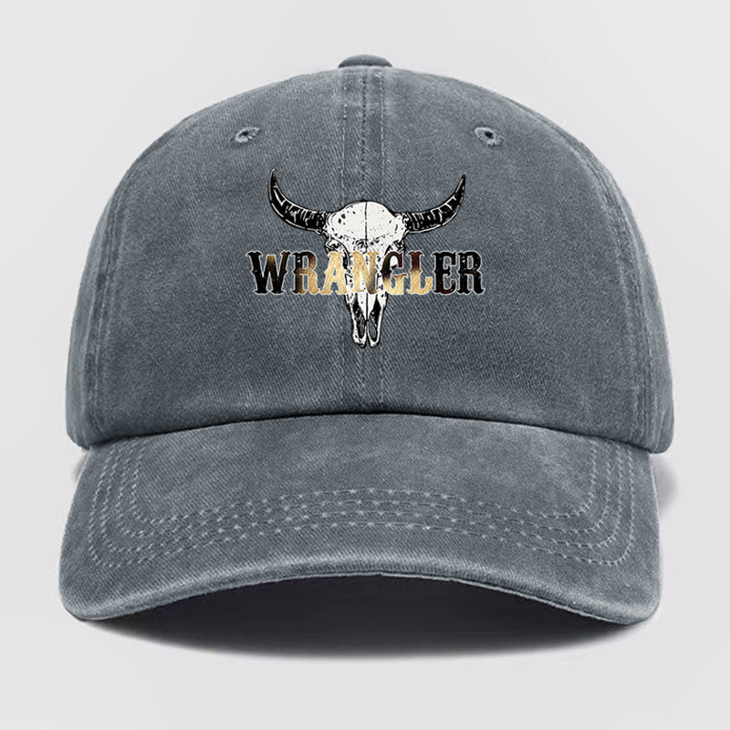 Wrangler Cow Bull Washed Baseball Cap