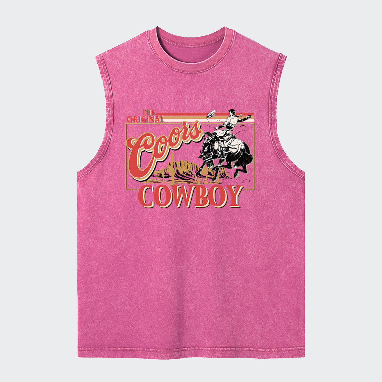 Beers Western-Themed Cowboy Washed Tanks