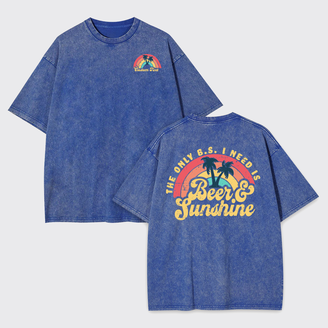 Personalized Beer And Sunshine Garment-dye Tees