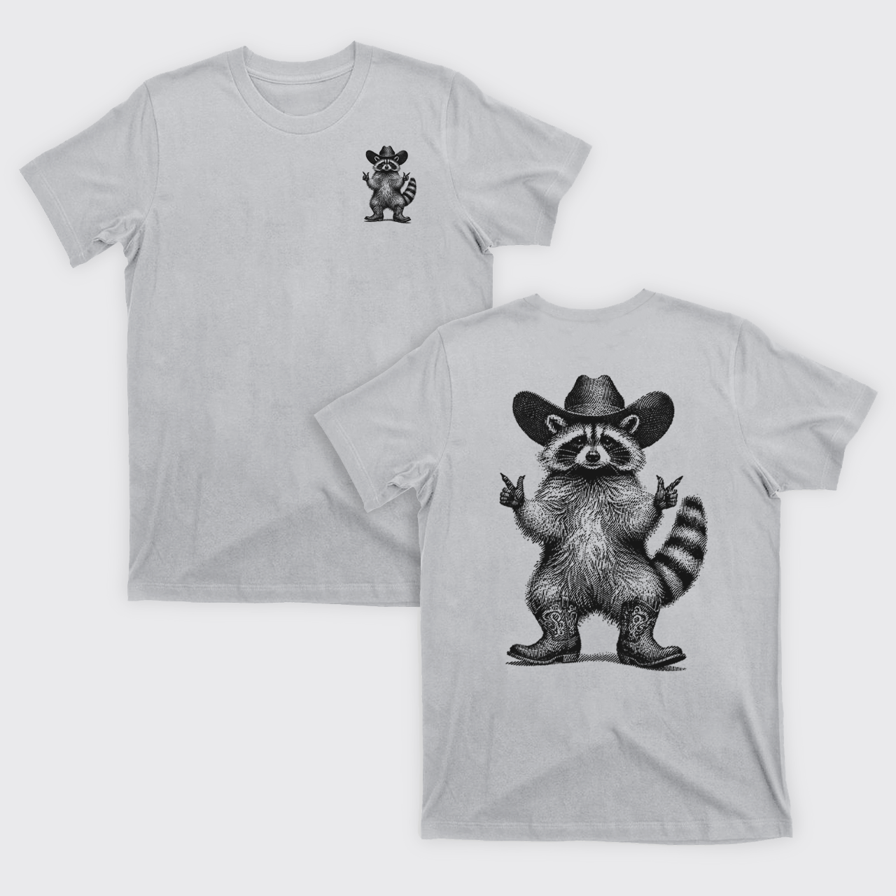 Cowboy Raccoon Vintage Style T-Shirts