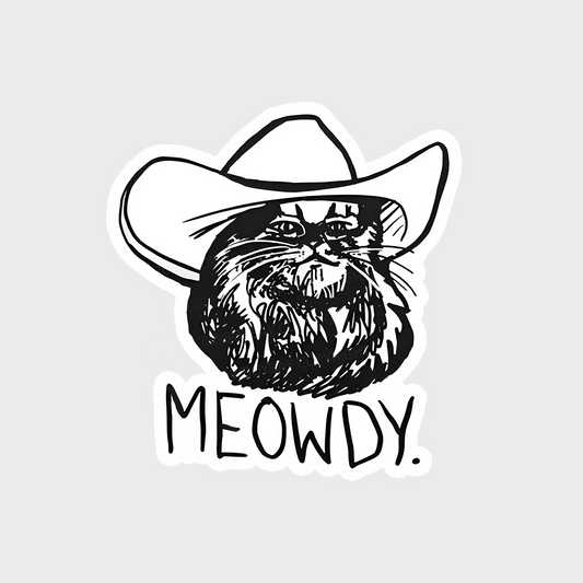 Meowdy Texas Cat_Broncobay Fridge Magnet