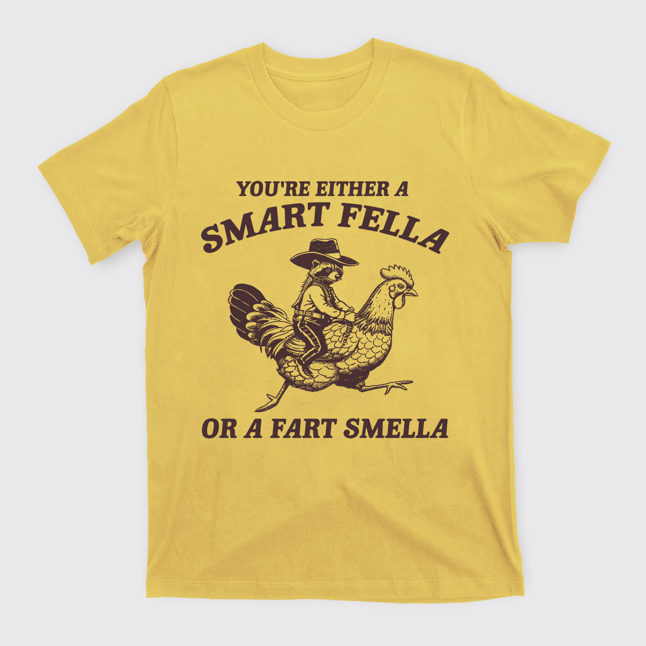 The Raccoon Rides The Chicken T-Shirts