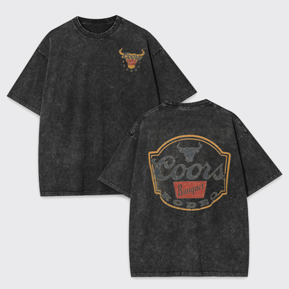 Vintage Rodeo Classic Bullhead Garment-dye Tees
