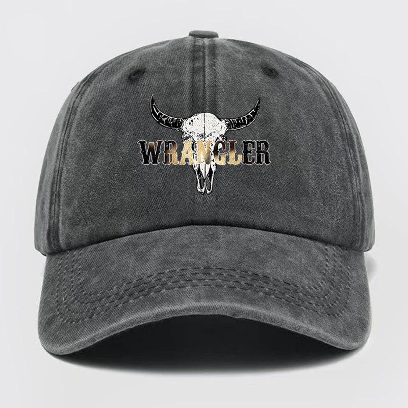 Wrangler Cow Bull Washed Baseball Cap