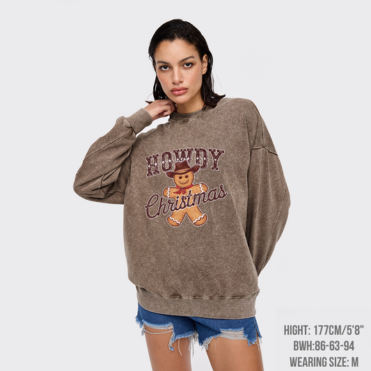 Howdy Christmas Washed Sweatshirts