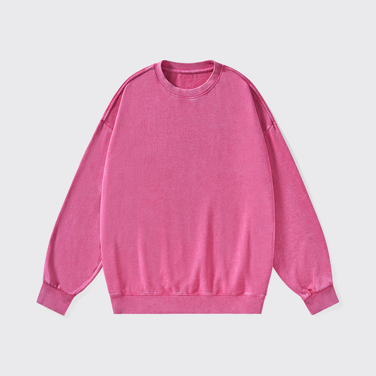 Washed Sweatshirt:Rose Red