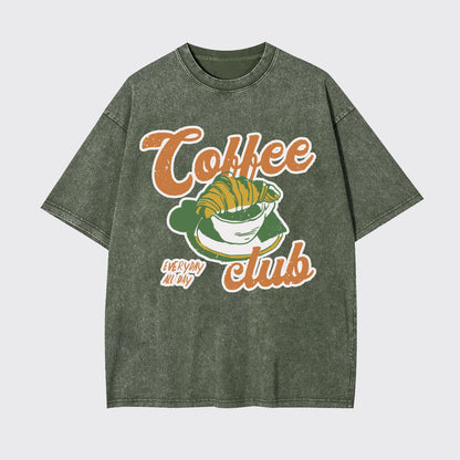 Breakfast Coffee Club Garment-dye Tees