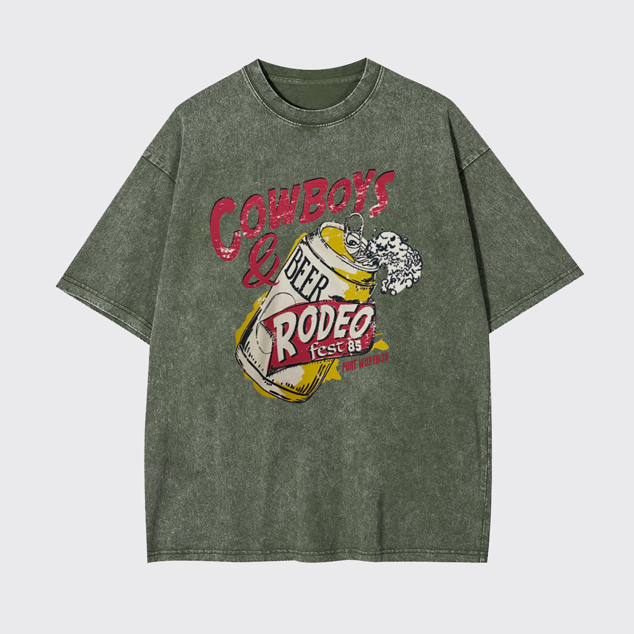 Cowboy And Beer Rodeo Garment-dye Tees