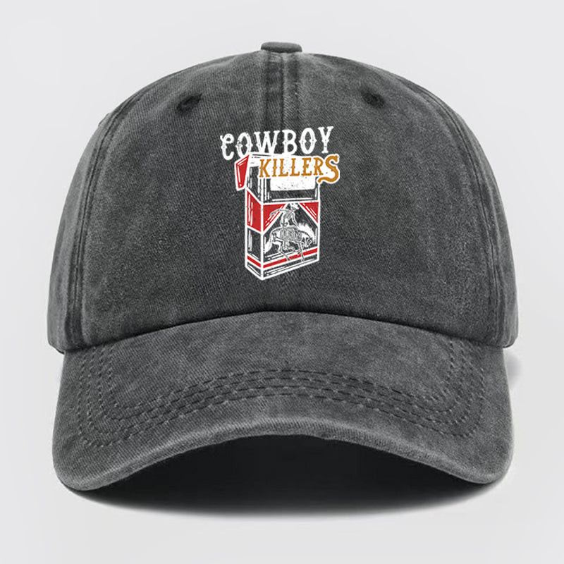 Cowboy Killers Somking Washed Baseball Cap