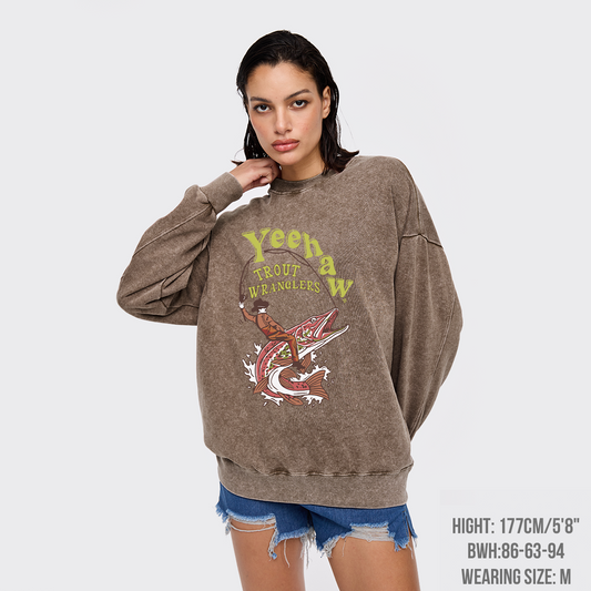Wranglers Cowboy Fishing Club Washed Sweatshirts