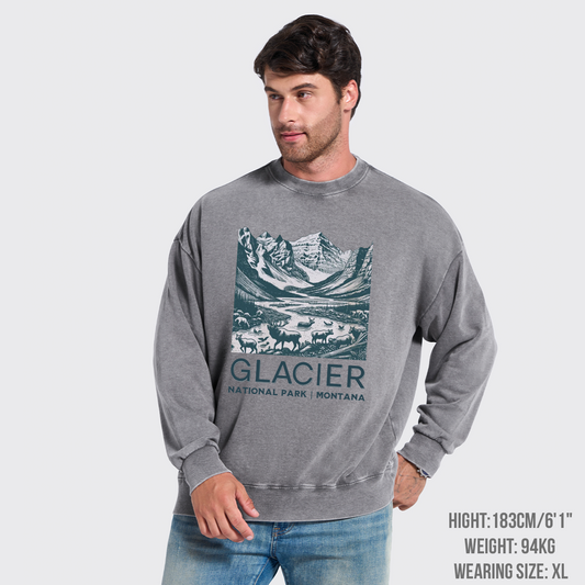 Glacier National Park Washed Sweatshirts