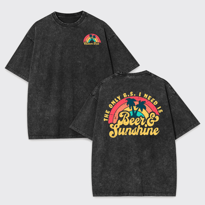 Personalized Beer And Sunshine Garment-dye Tees