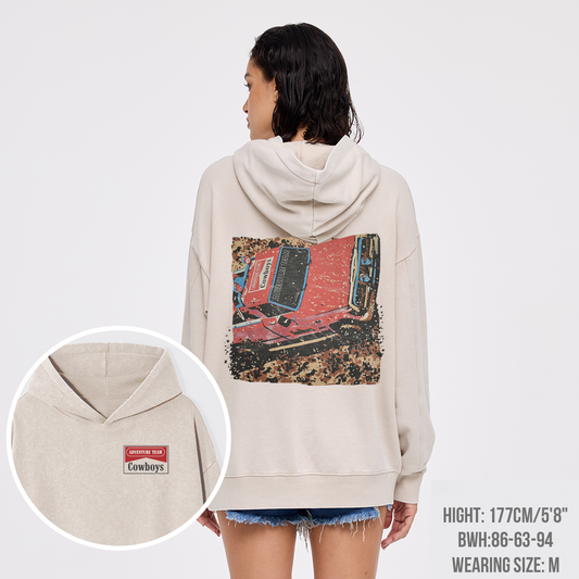 Vintage 1990s Adventure Race Car Garment-Dye Hoodies