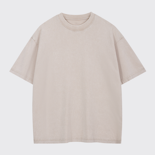 Washed Tee:Beige