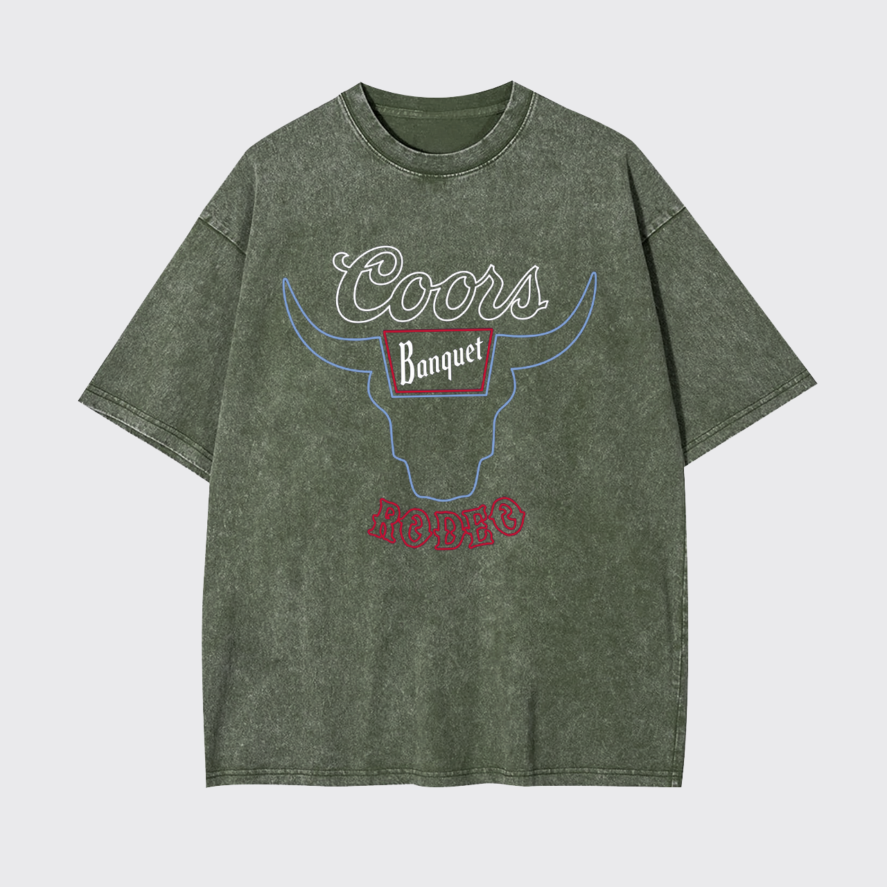 Retro Bullhead Rodeo Graphic Garment-dye Tees