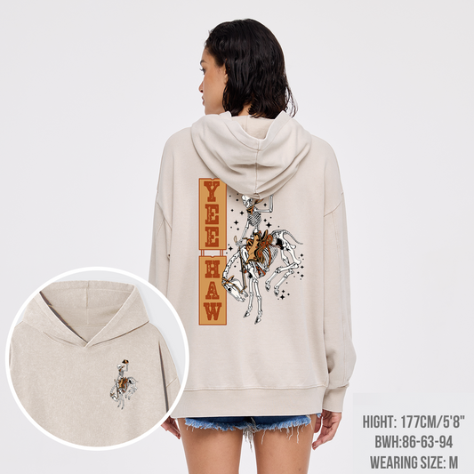 Yee Haw,Retro Halloween Garment-Dye Hoodies