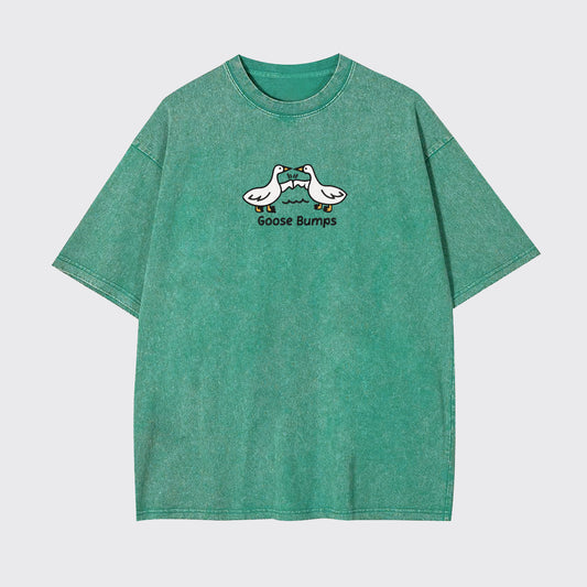 Goose Bumps Embroidered Garment-dye Tees