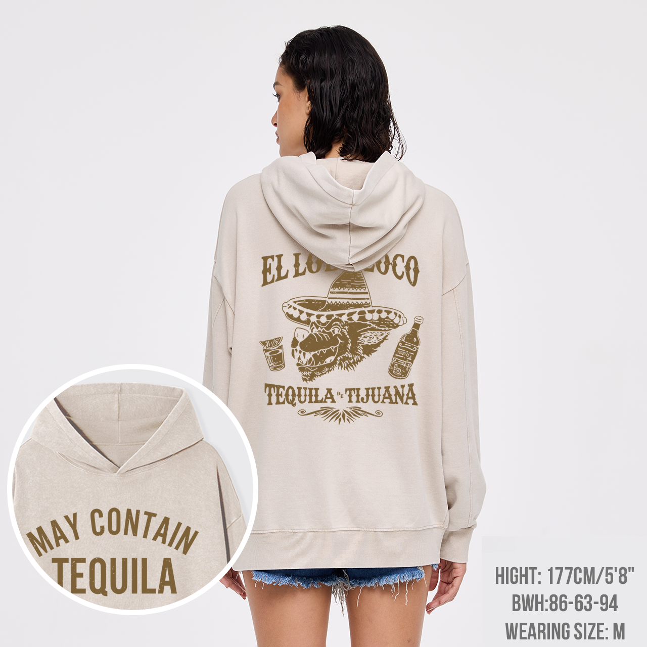 May Contain Tequila Garment-Dye Hoodies