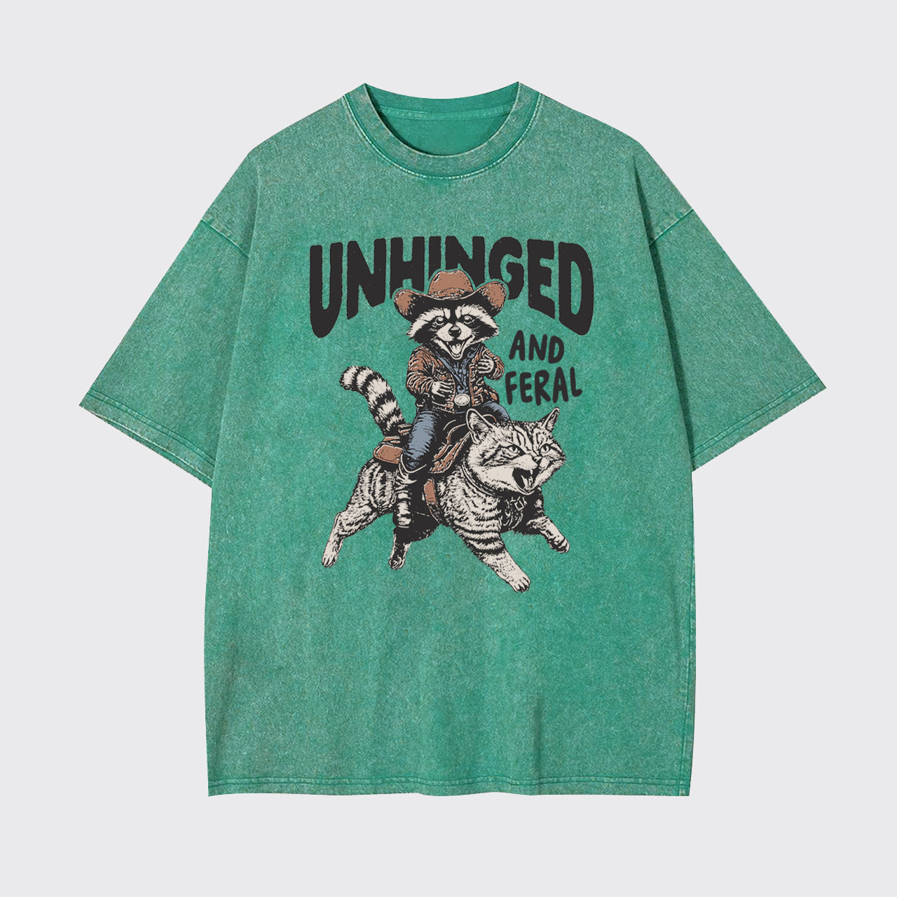 Western Raccoon-Unhinged And Feral Garment-dye Tees