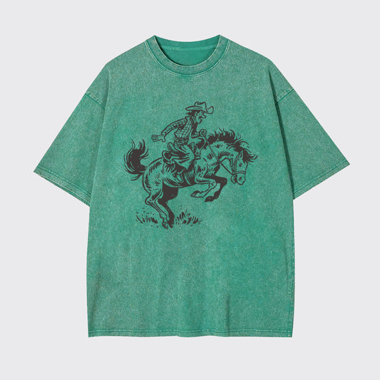Vintage Funny Cowboy Garment-dye Tees