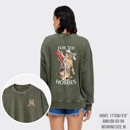 For The Homies Washed Sweatshirts