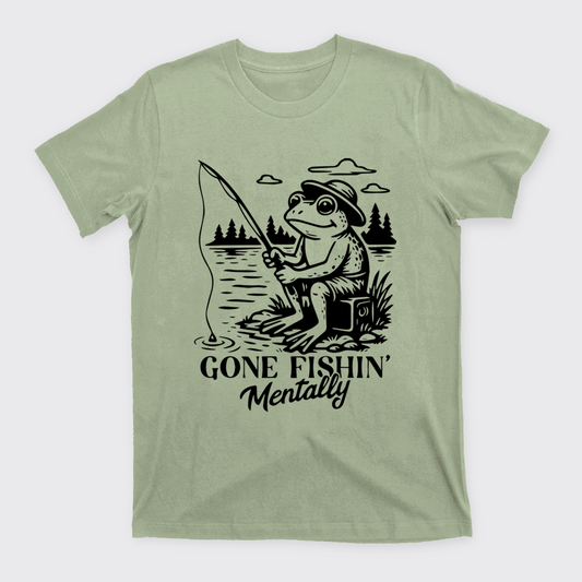 Funny Frog-Gone Fishin' T-Shirts