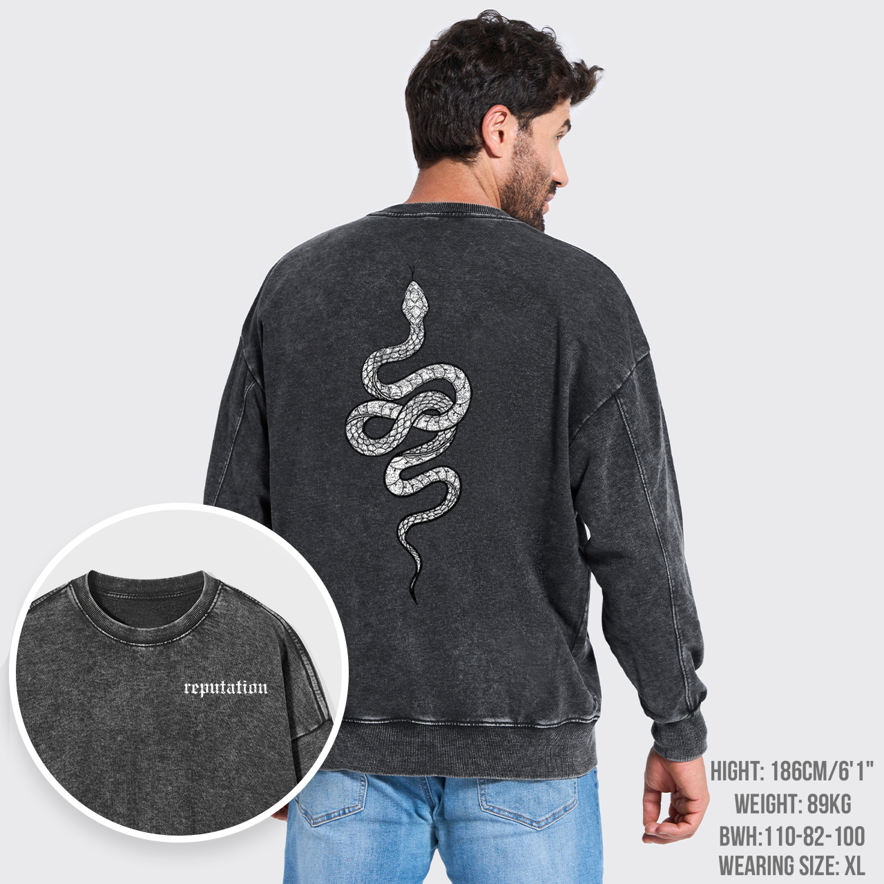Reputation Look What You Made Me Do Washed Sweatshirts