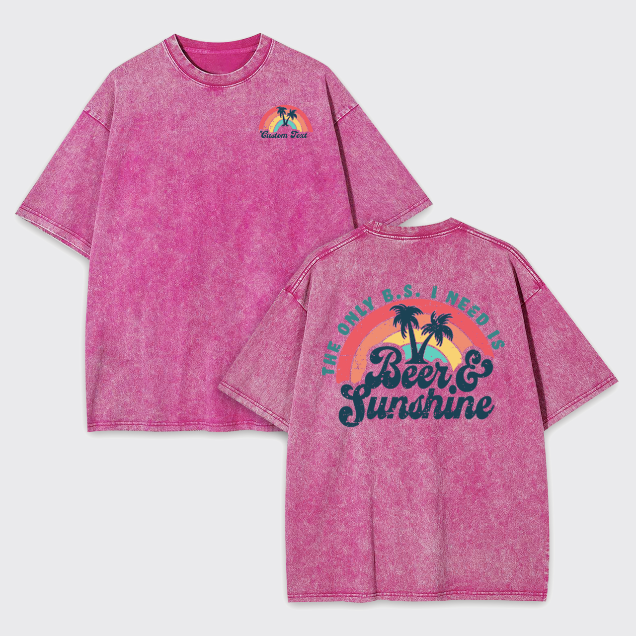 Personalized Beer And Sunshine Garment-dye Tees