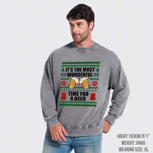 It's The Most Wonderful Time For A Beer Washed Sweatshirts