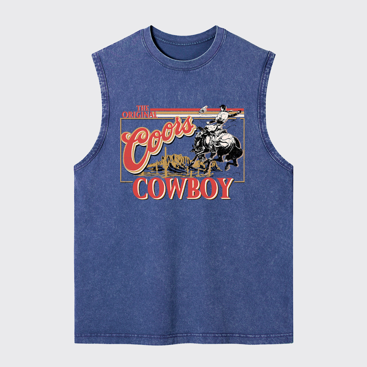 Beers Western-Themed Cowboy Washed Tanks