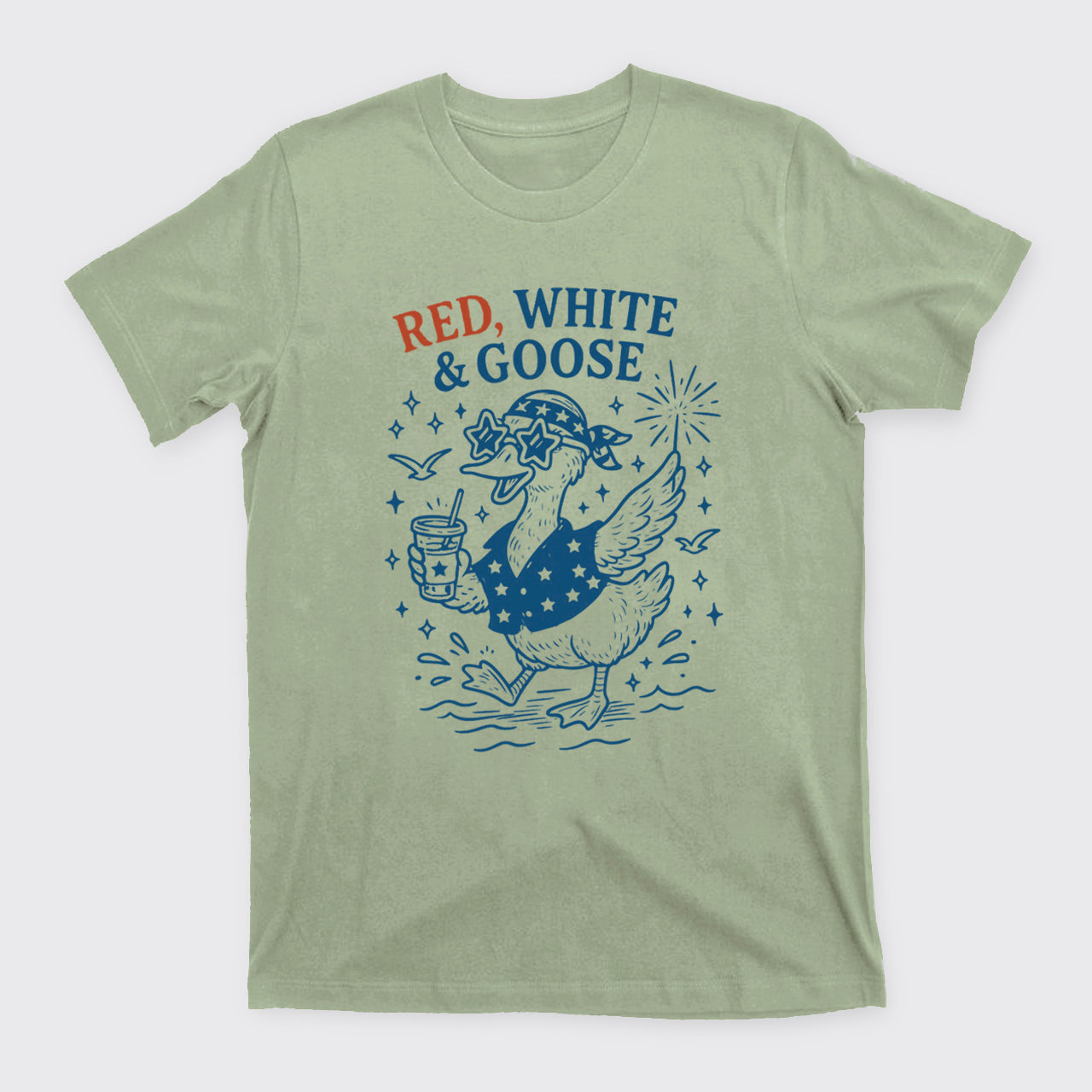 Funny Goose-Retro 4th of July T-Shirts