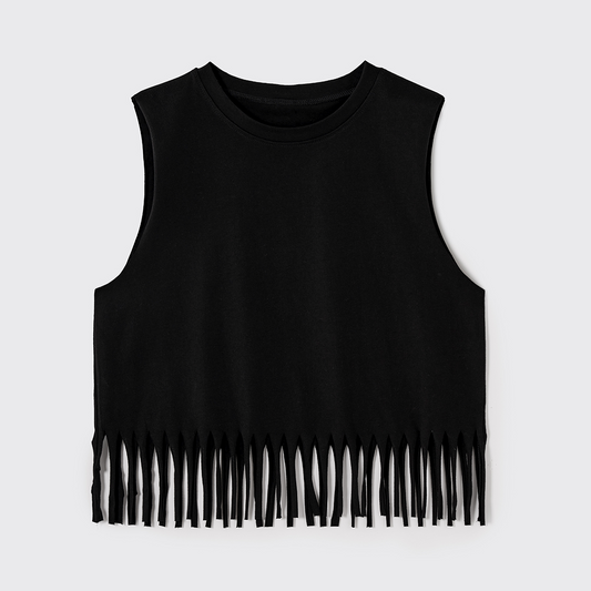 Fringe Tank:Black