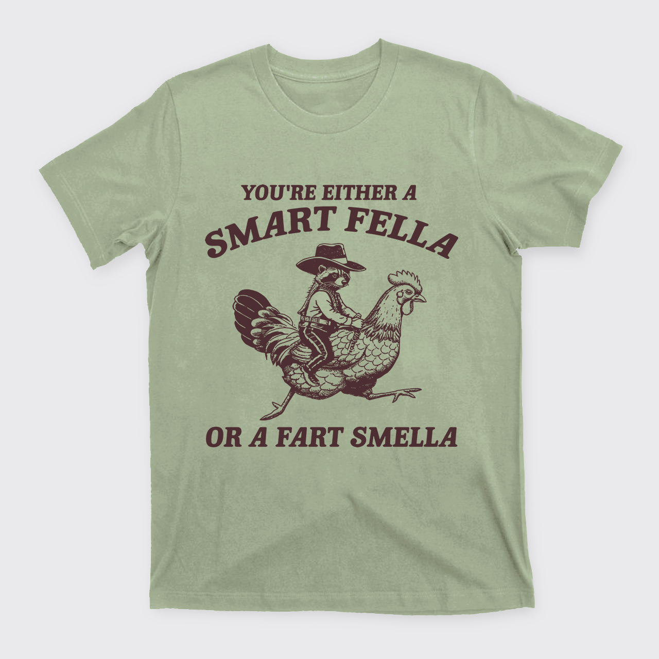 The Raccoon Rides The Chicken T-Shirts