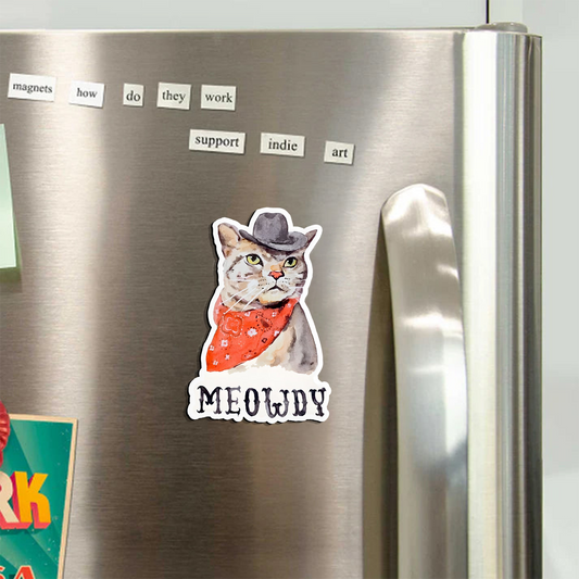 Meowdy Cat_Broncobay Fridge Magnet