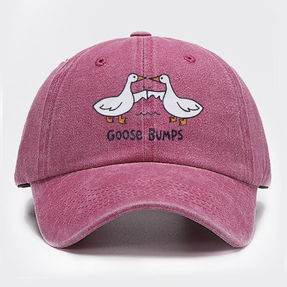 Goose Bump Embroidery Washed Hat