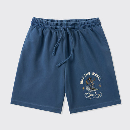 Surfing Cowboy Skeleton_Broncobay Shorts