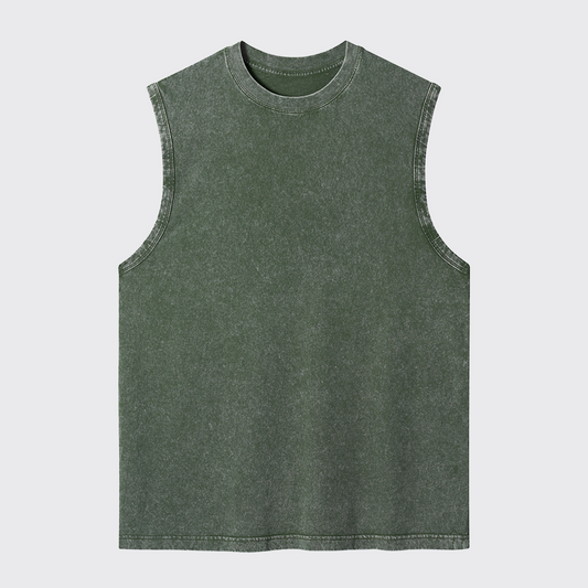 Washed Tank:Army Green