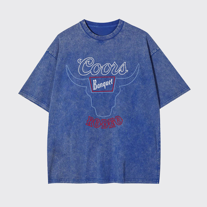 Retro Bullhead Rodeo Graphic Garment-dye Tees