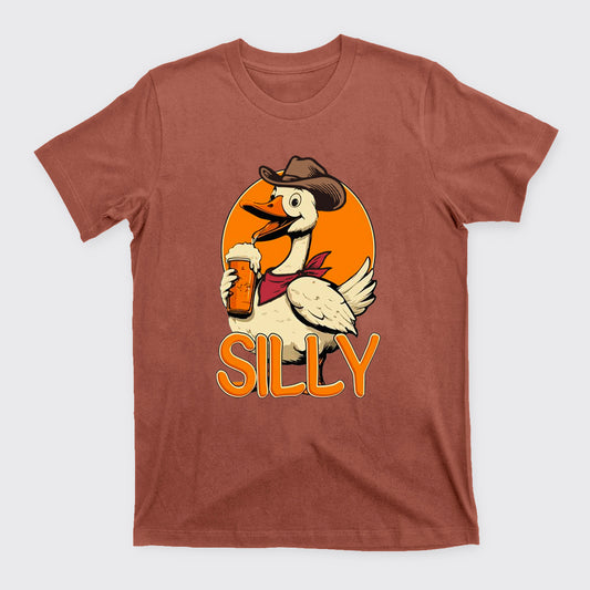 Silly Goose Drinking Beer T-Shirts